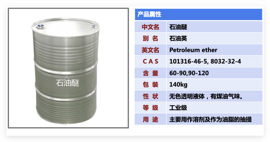 石油醚產品參數(shù)